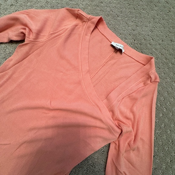 Reiss Pink Ribbed Knit Top - Picture 4 of 5